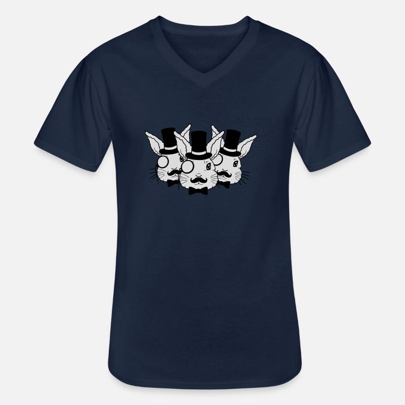 Team Sir Hasen Freunde - Männer-T-Shirt mit V-Ausschnitt - Navy