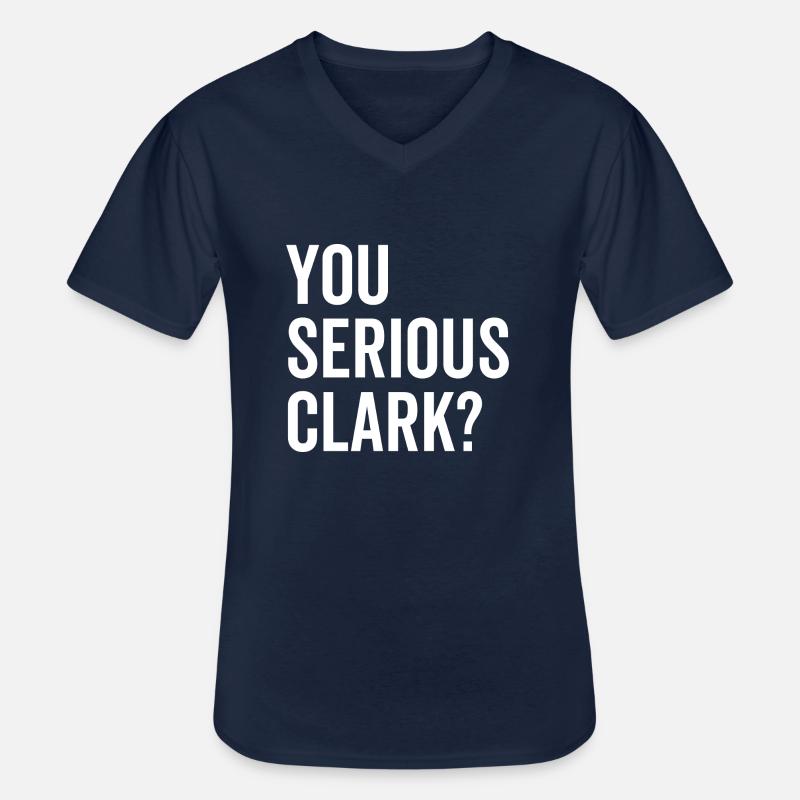 Du ernst Clark? - Männer-T-Shirt mit V-Ausschnitt - Navy