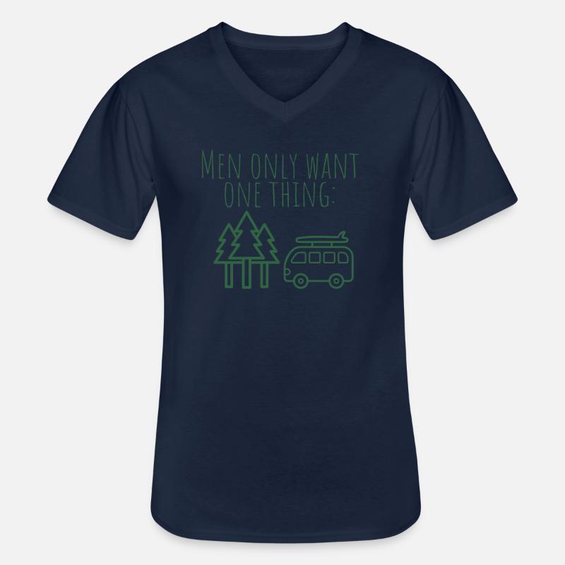 MowoT Van am Wald - Männer-T-Shirt mit V-Ausschnitt - Navy