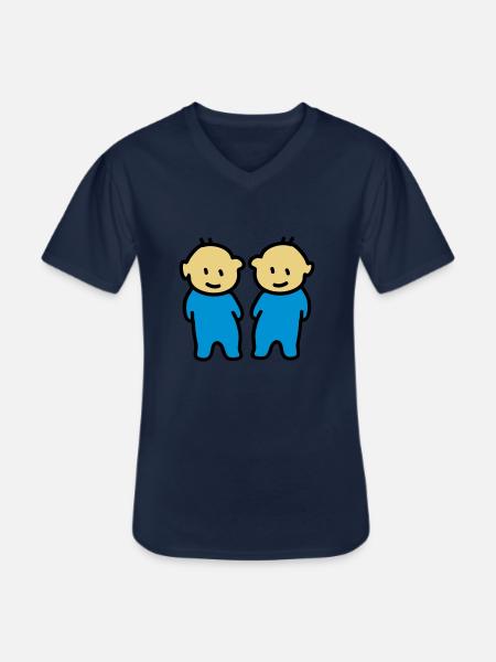 Twins - Twins - Men's V-Neck T-Shirt - navy