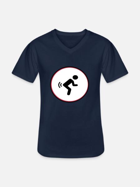 fart - Men's V-Neck T-Shirt - navy