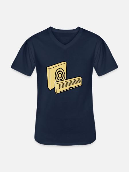 air _conditioning_c1 - Men's V-Neck T-Shirt - navy