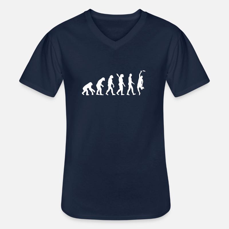 The Frisbee Evolution - Männer-T-Shirt mit V-Ausschnitt - Navy