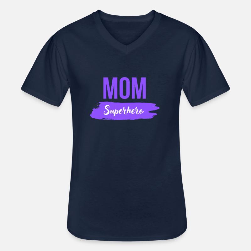 Mama Superheldin - Männer-T-Shirt mit V-Ausschnitt - Navy