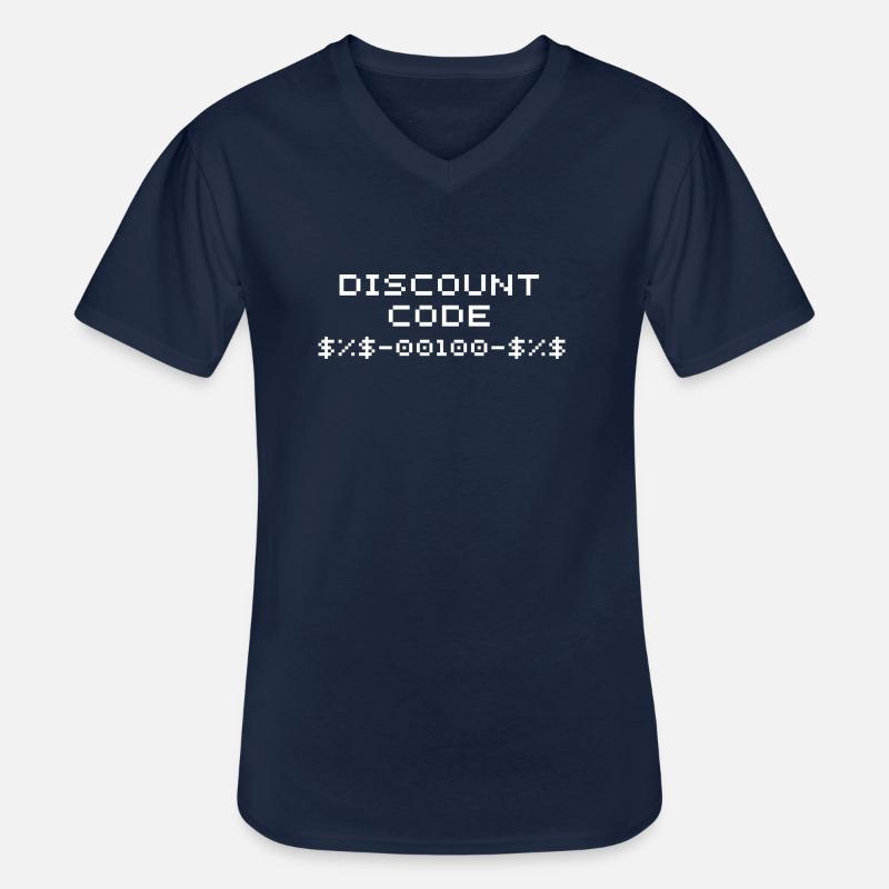 Rabattcode/Rabattcode - Männer-T-Shirt mit V-Ausschnitt - Navy