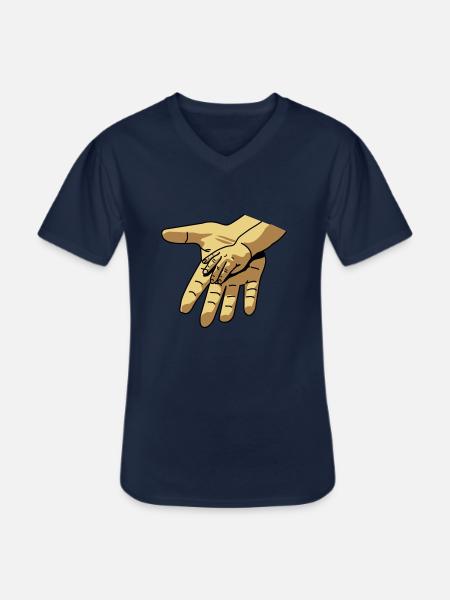 hand_in_hand - Men's V-Neck T-Shirt - navy