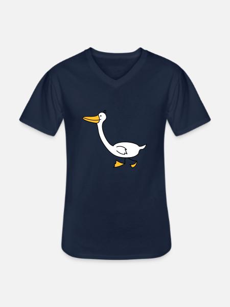 funny goose - Men's V-Neck T-Shirt - navy