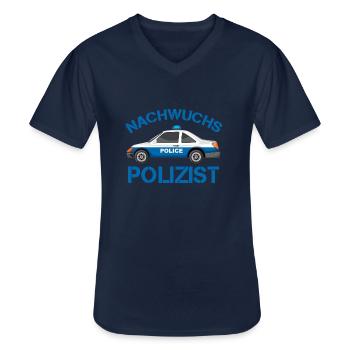 Nachwuchs polizist Geschenk Polizei - Männer-T-Shirt mit V-Ausschnitt - Navy - Vorne - AI Model Male 178 dark (178cm)