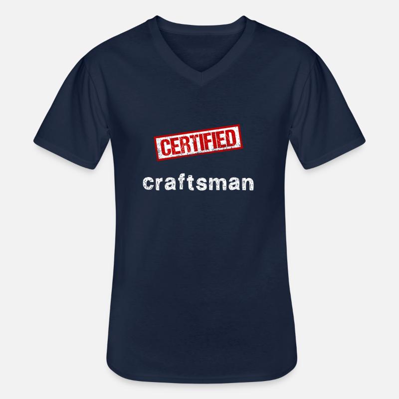 Handwerker - Männer-T-Shirt mit V-Ausschnitt - Navy