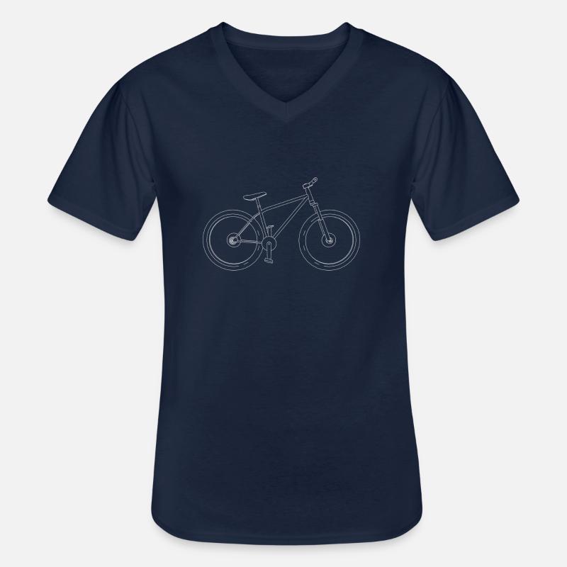 Fahrrad - Männer-T-Shirt mit V-Ausschnitt - Navy
