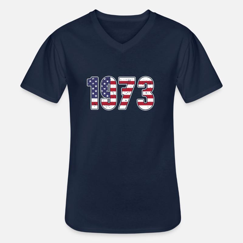 1973 Pro Roe - Männer-T-Shirt mit V-Ausschnitt - Navy