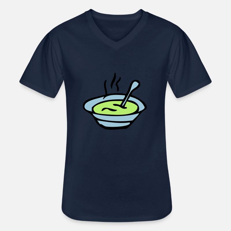 Suppenschüssel Platte - Männer-T-Shirt mit V-Ausschnitt - Navy