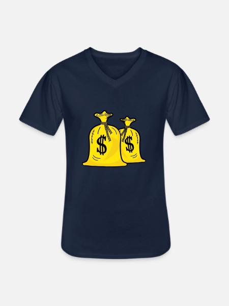 geldsäcke - Männer-T-Shirt mit V-Ausschnitt - Navy