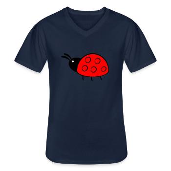 Ladybird - Men's V-Neck T-Shirt - navy - Front - AI Model Male 178 dark (178cm)