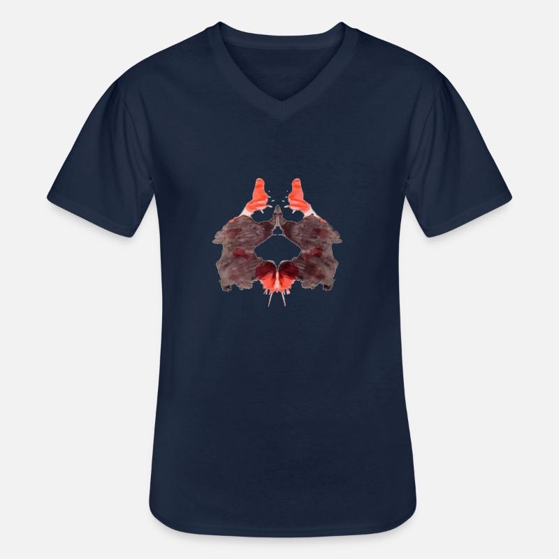 Rorschach Tafel 2/10 - Männer-T-Shirt mit V-Ausschnitt - Navy