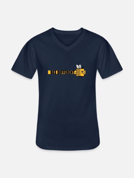 bee citation différente - T-shirt col V Homme - marine
