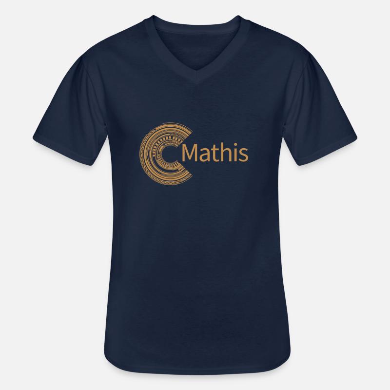 Für Mathis - Männer-T-Shirt mit V-Ausschnitt - Navy