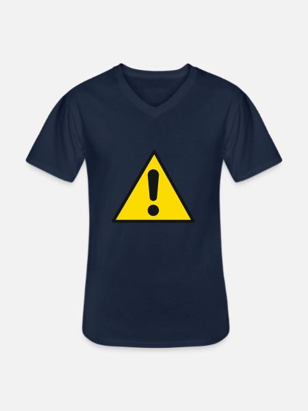 achtung - Männer-T-Shirt mit V-Ausschnitt - Navy