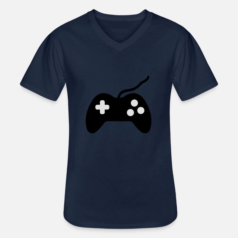 controller symbol - Männer-T-Shirt mit V-Ausschnitt - Navy