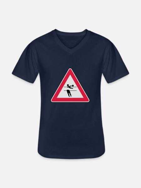 Achtung, Volleyball wird gespielt! - Men's V-Neck T-Shirt - navy