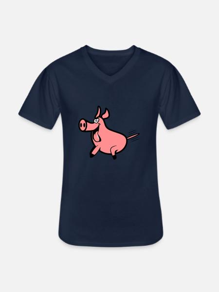 Pork pleasure - Men's V-Neck T-Shirt - navy
