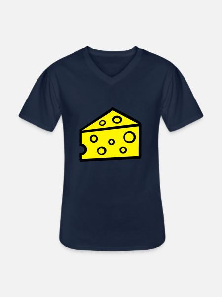 Cheese - Men's V-Neck T-Shirt - navy