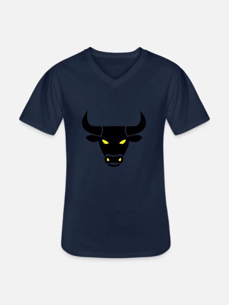 stier_002 - Men's V-Neck T-Shirt - navy