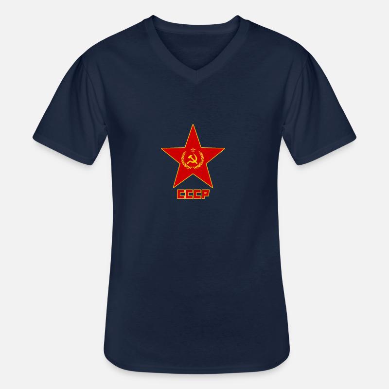 cccr Sowjetunion - Männer-T-Shirt mit V-Ausschnitt - Navy