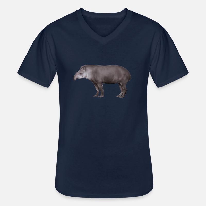 Der Tapir, Schwein oder Elefant? - Männer-T-Shirt mit V-Ausschnitt - Navy