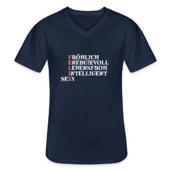 felix - Männer-T-Shirt mit V-Ausschnitt - Navy - Vorne - AI Model Male 178 dark (178cm)