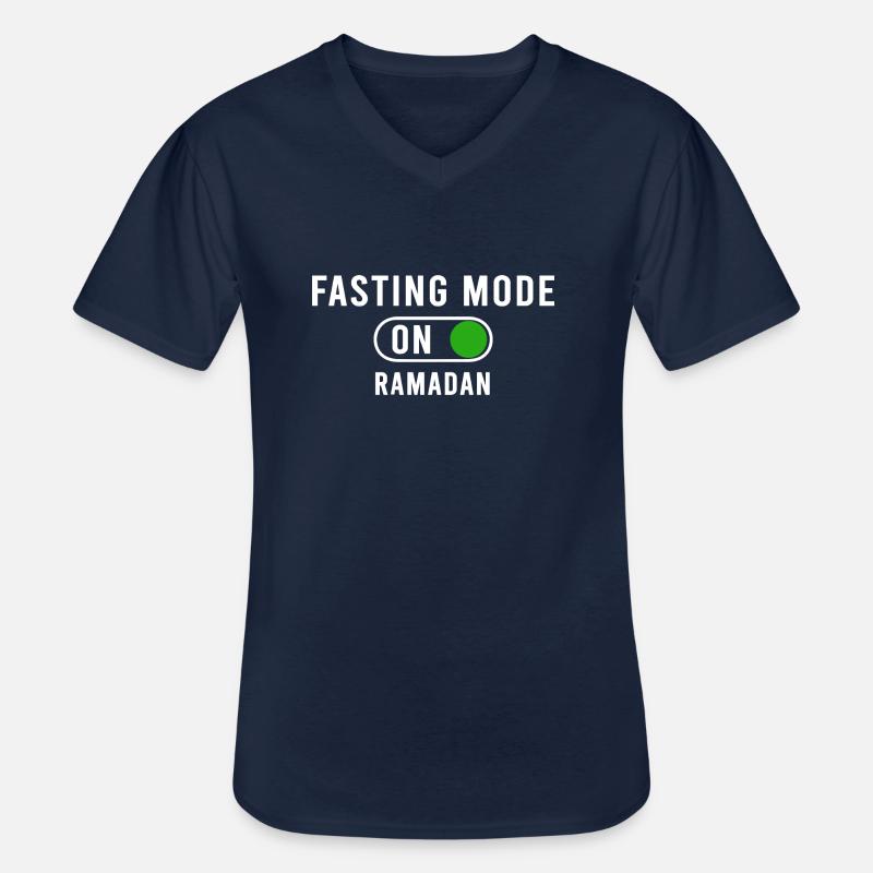Fasting mode on Ramadan - Men's V-Neck T-Shirt - navy