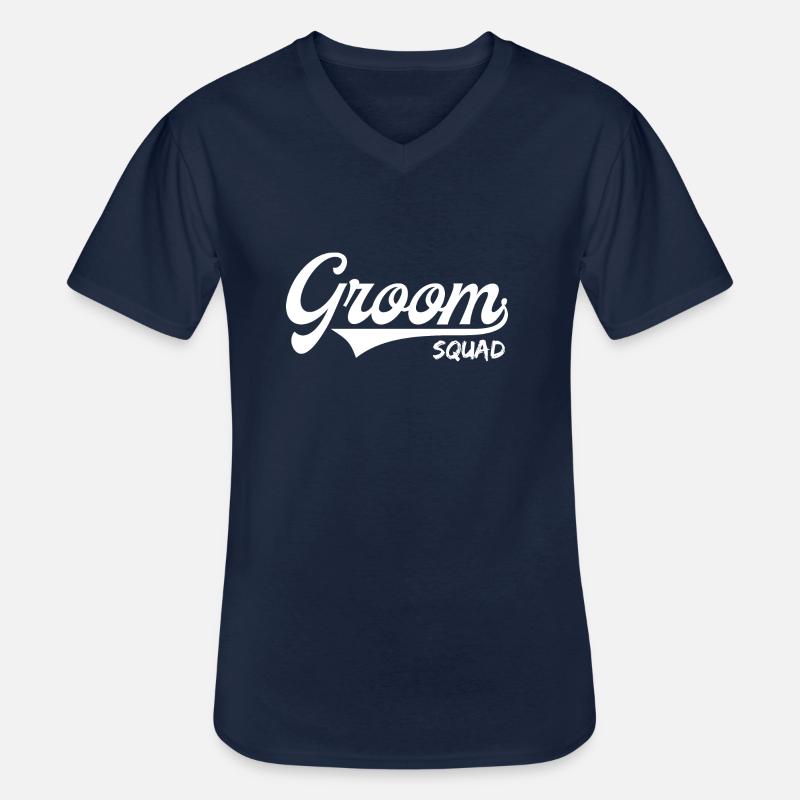Groom Squad - Männer-T-Shirt mit V-Ausschnitt - Navy