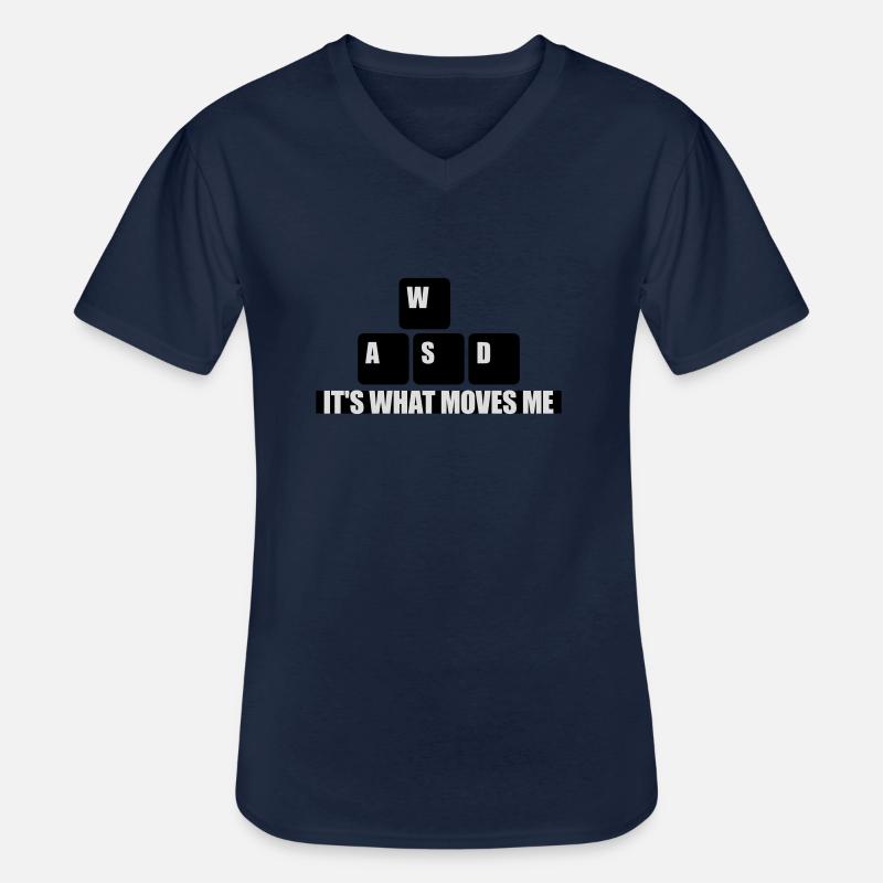 its what moves me - Männer-T-Shirt mit V-Ausschnitt - Navy