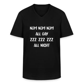 Grossesse Baby shower Babyshower Boy Girl - T-shirt col V Homme - noir - Devant - AI Model Male 178 dark (178cm)
