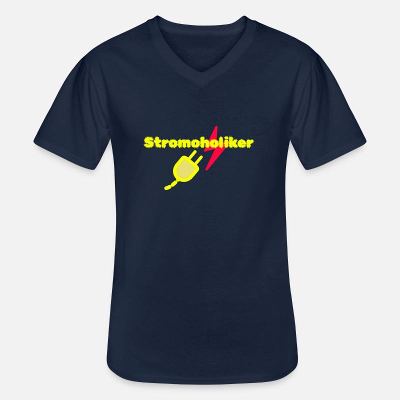 Stromoholiker1 - Männer-T-Shirt mit V-Ausschnitt - Navy