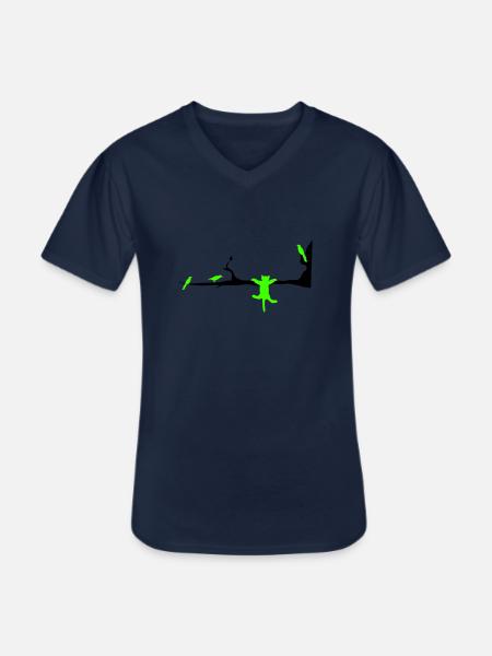 catvogel - T-shirt col V Homme - marine
