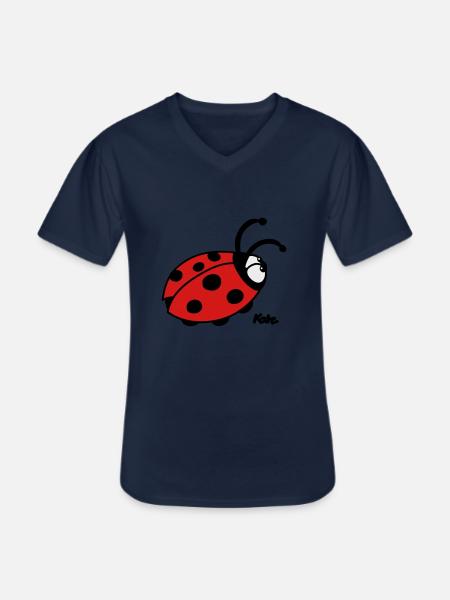 Marienkäfer (c) - Men's V-Neck T-Shirt - navy