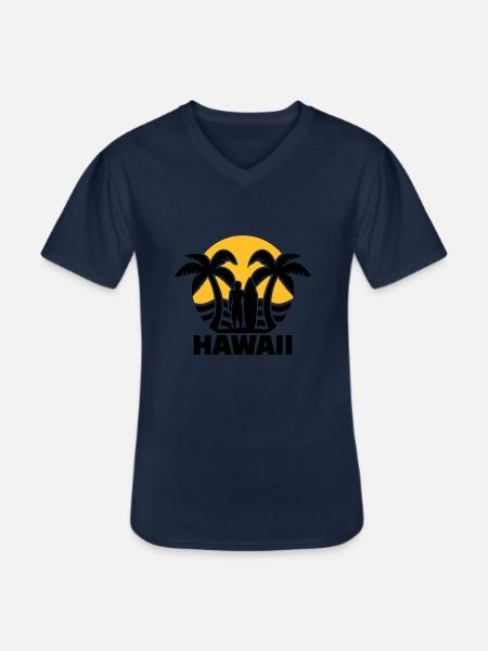 Hawaii - Men's V-Neck T-Shirt - navy