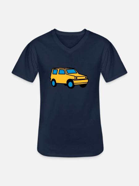 Auto - Männer-T-Shirt mit V-Ausschnitt - Navy