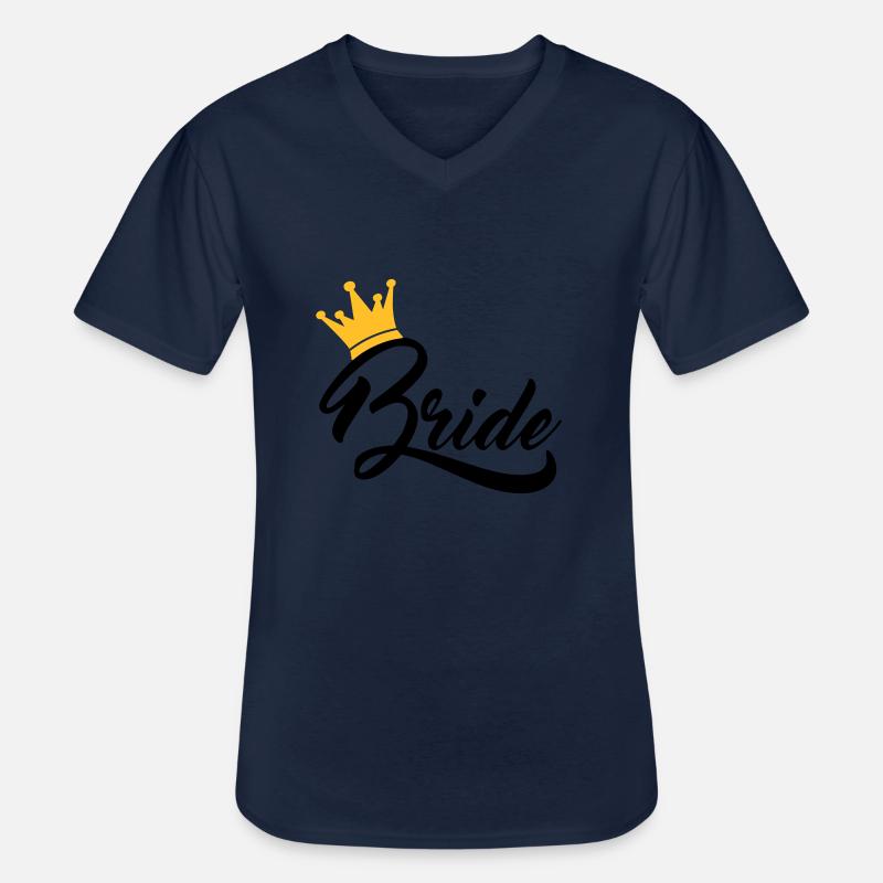 bride - Männer-T-Shirt mit V-Ausschnitt - Navy