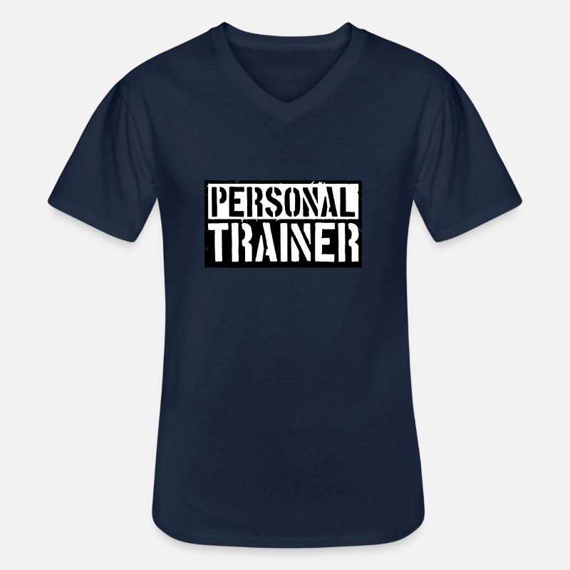 Bodybuilder Personal Trainer - Männer-T-Shirt mit V-Ausschnitt - Navy