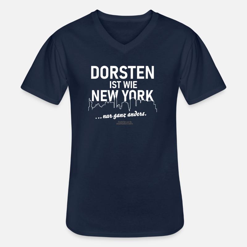 Dorsten - Männer-T-Shirt mit V-Ausschnitt - Navy