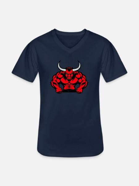 stier tier - Männer-T-Shirt mit V-Ausschnitt - Navy