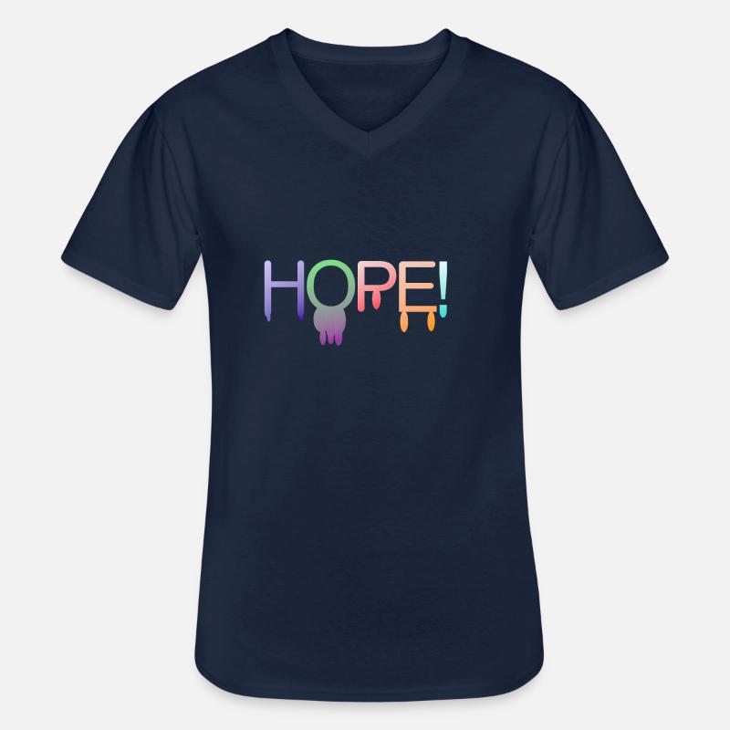 Hope - Männer-T-Shirt mit V-Ausschnitt - Navy