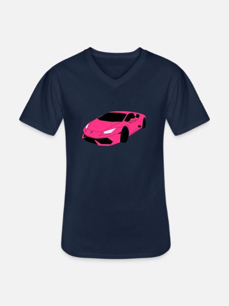 Lambo Sportwagen - Männer-T-Shirt mit V-Ausschnitt - Navy