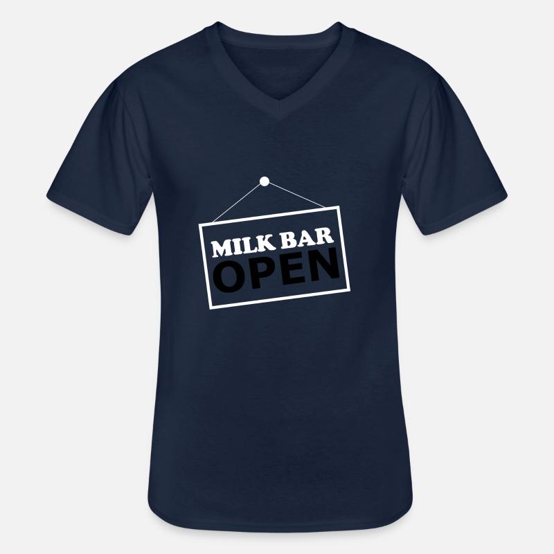Milk Bar open - Männer-T-Shirt mit V-Ausschnitt - Navy