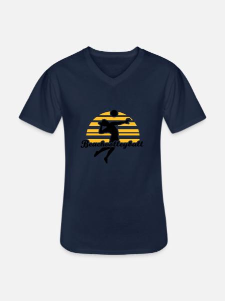 Beachvolleyball - Men's V-Neck T-Shirt - navy