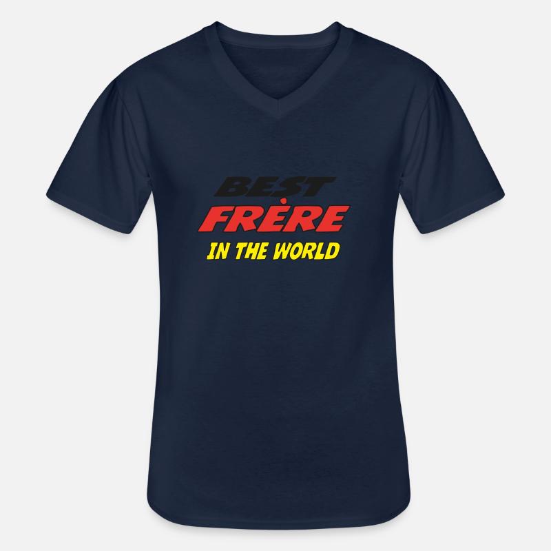 Bester Bruder der Welt - Männer-T-Shirt mit V-Ausschnitt - Navy
