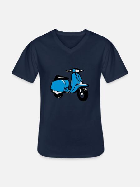motorroller cool - Männer-T-Shirt mit V-Ausschnitt - Navy