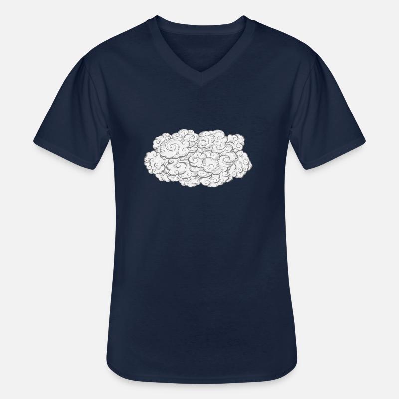 Cloud cloud | Brain cloud - Men's V-Neck T-Shirt - navy